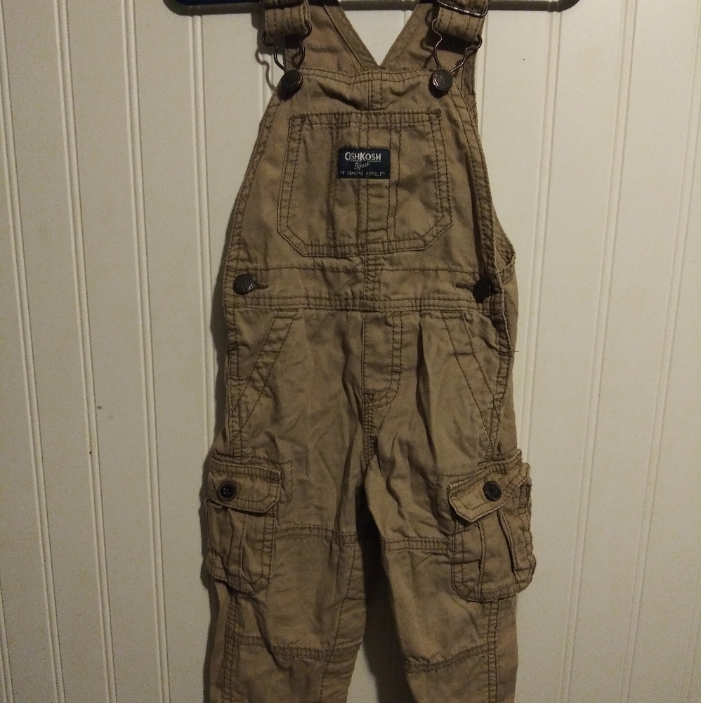 Khaki pants overalls